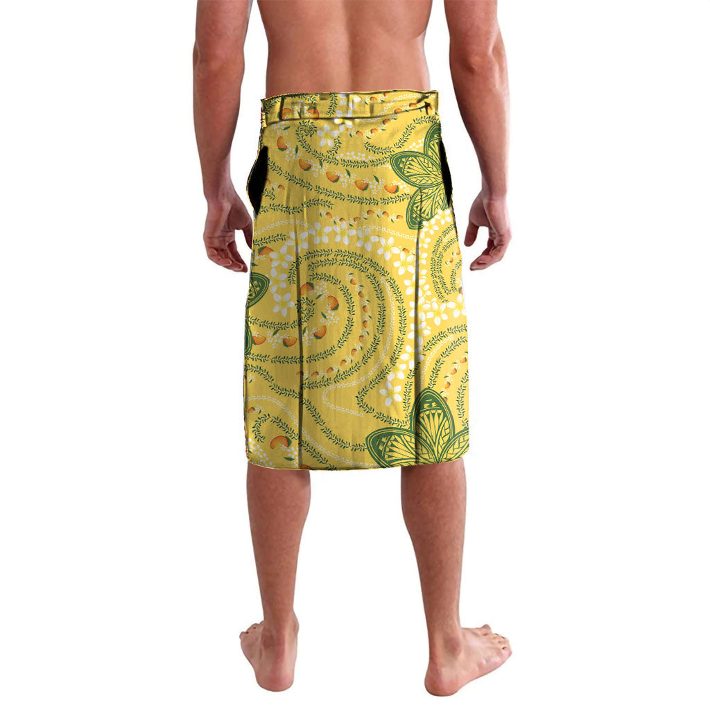 Hawaii Palaka Lavalava Cute Ripe Mango Turtle On The Waves