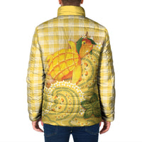 Hawaii Palaka Padded Jacket Cute Ripe Mango Turtle On The Waves