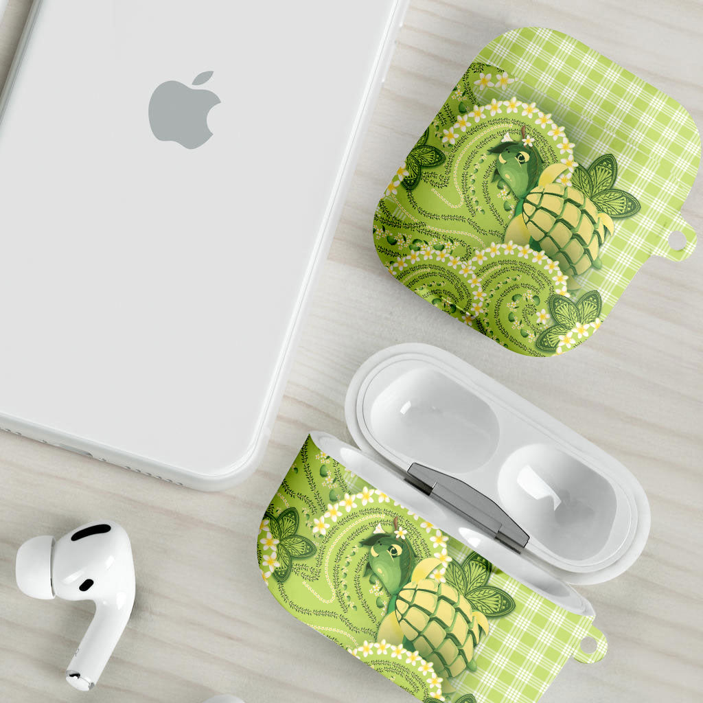 Hawaii Palaka AirPods Case Cute Green Mango Turtle On The Waves