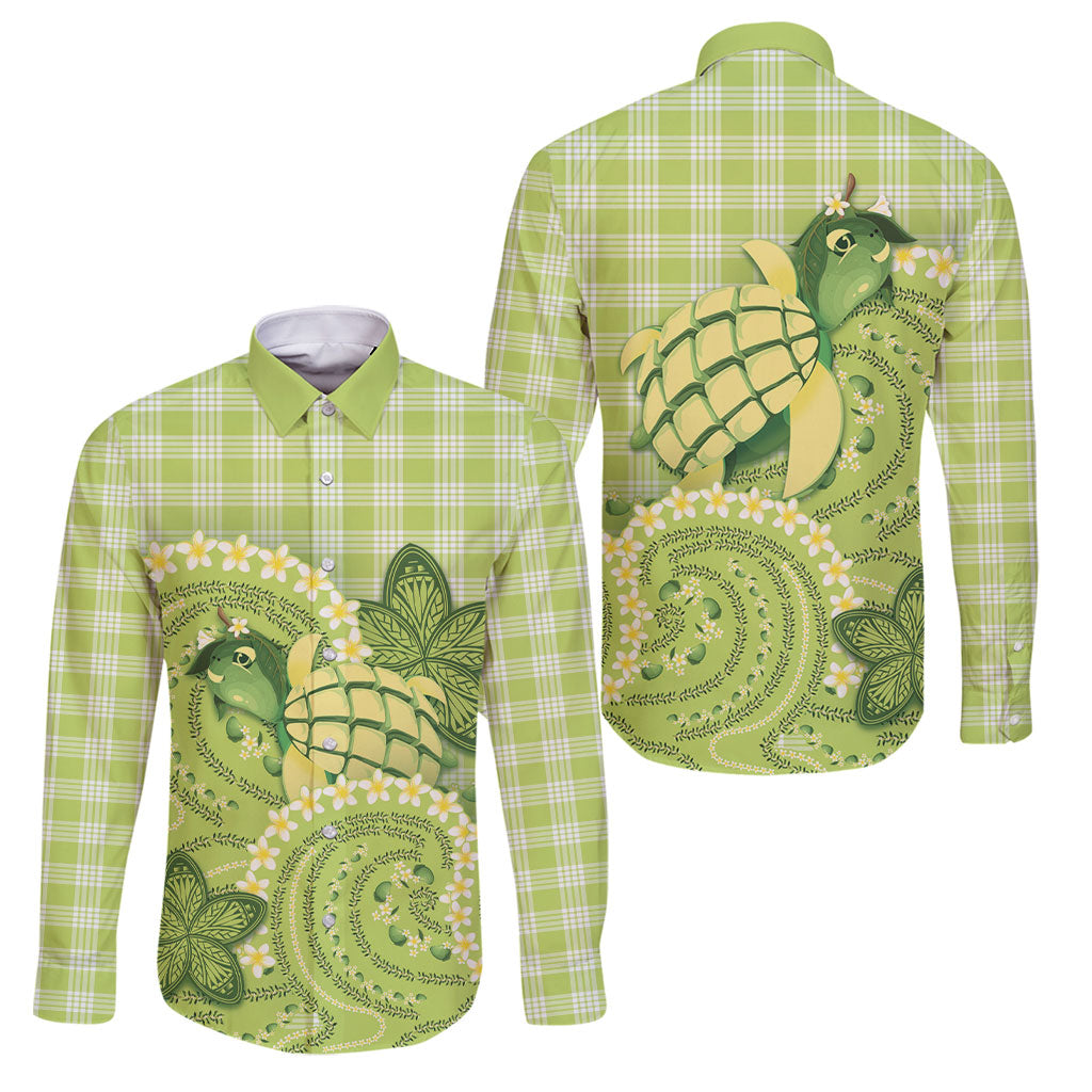 Hawaii Palaka Family Matching Short Sleeve Bodycon Dress and Hawaiian Shirt Cute Green Mango Turtle On The Waves