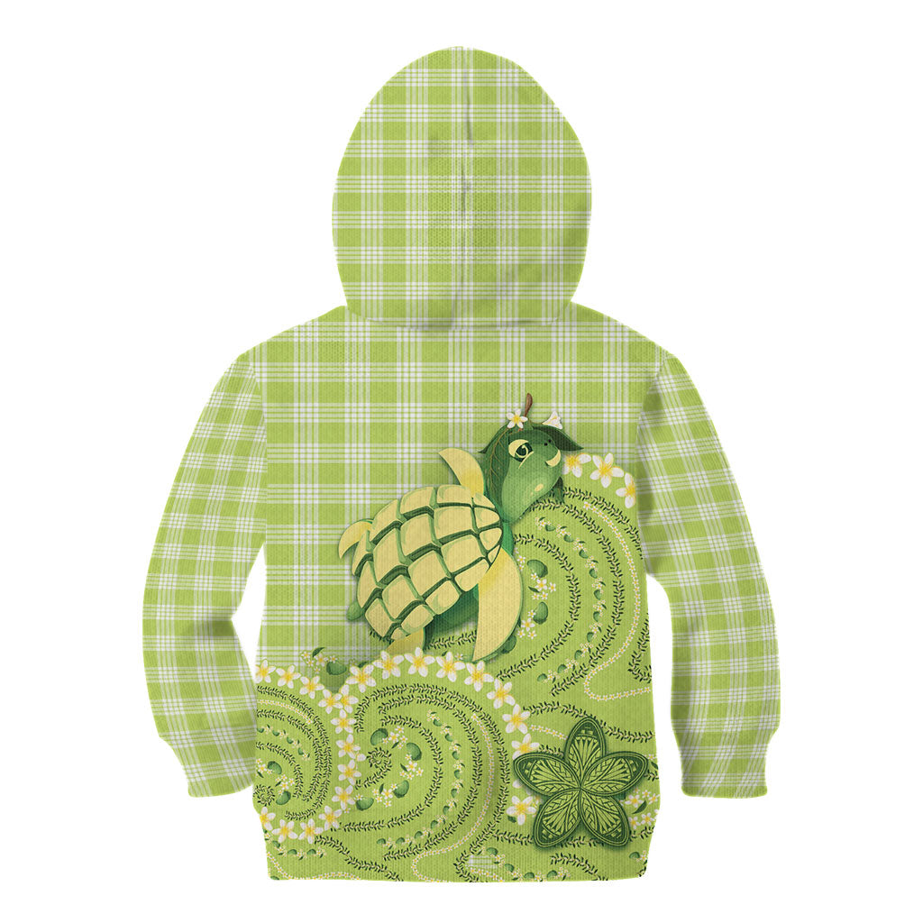 Hawaii Palaka Kid Hoodie Cute Green Mango Turtle On The Waves