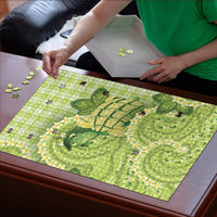 Hawaii Palaka Puzzle Cute Green Mango Turtle On The Waves