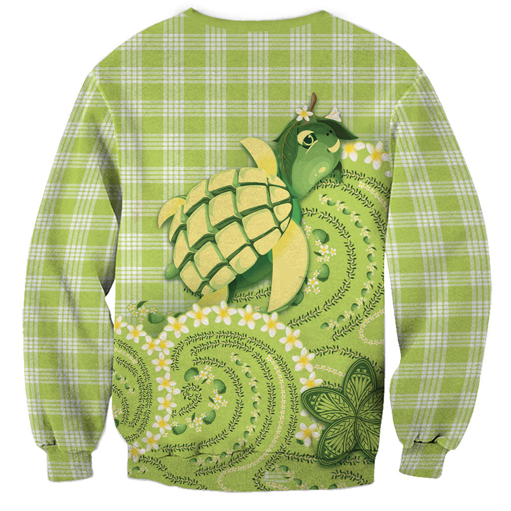 Hawaii Palaka Sweatshirt Cute Green Mango Turtle On The Waves