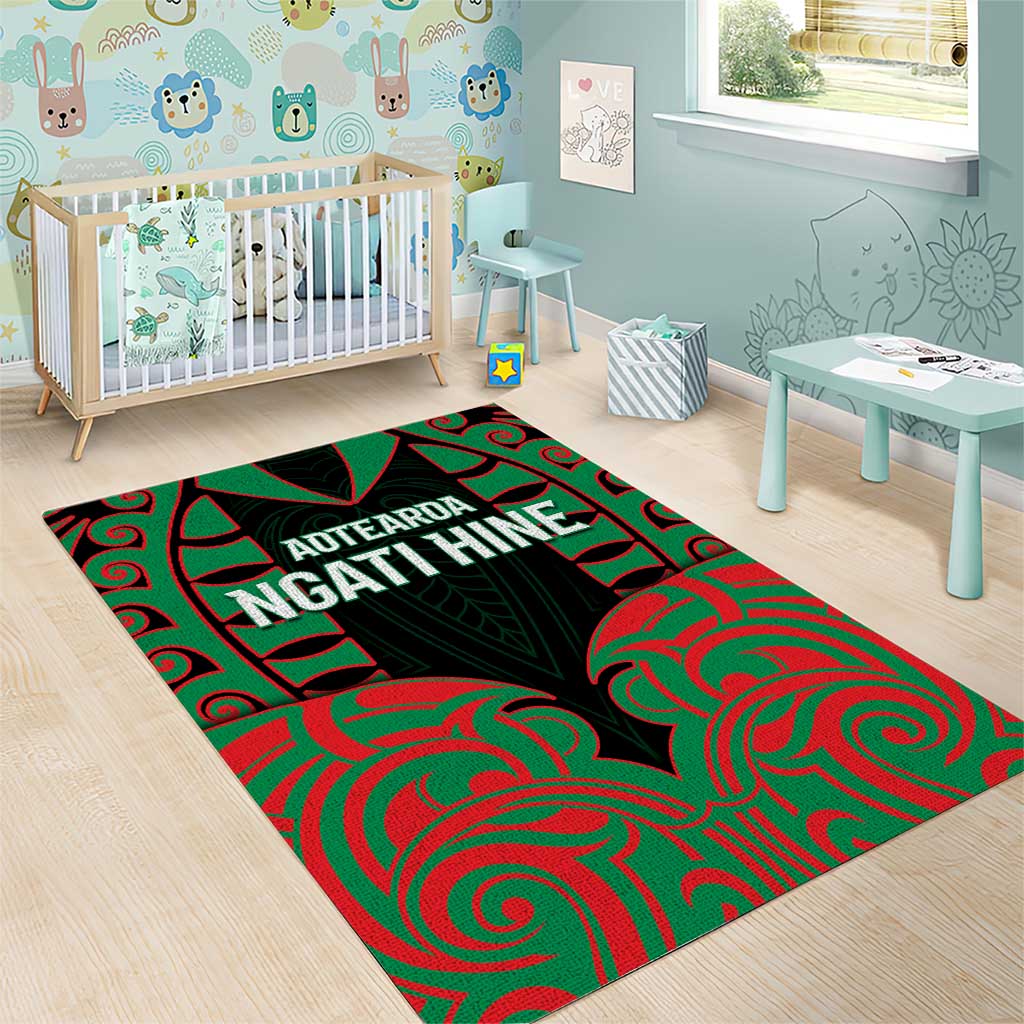 Aotearoa Ngati Hine Area Rug Maori Pattern New Zealand DT05 - Polynesian Pride