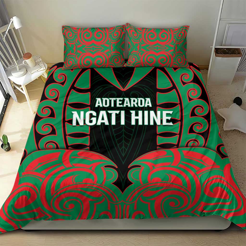 Aotearoa Ngati Hine Bedding Set Maori Pattern New Zealand - Polynesian Pride