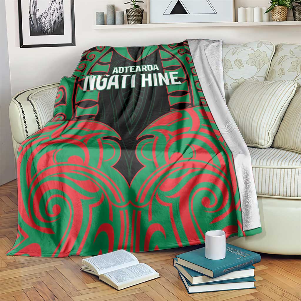 Aotearoa Ngati Hine Blanket Maori Pattern New Zealand DT05 Green - Polynesian Pride