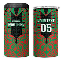Custom Aotearoa Ngati Hine 4 in 1 Can Cooler Tumbler Maori Pattern New Zealand DT05 One Size: 16 oz Green - Polynesian Pride