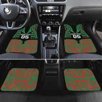 Aotearoa Ngati Hine Car Mats Maori Pattern New Zealand DT05 Set 4pcs Green - Polynesian Pride
