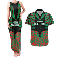 Custom Aotearoa Ngati Hine Couples Matching Tank Maxi Dress and Hawaiian Shirt Maori Pattern New Zealand - Polynesian Pride