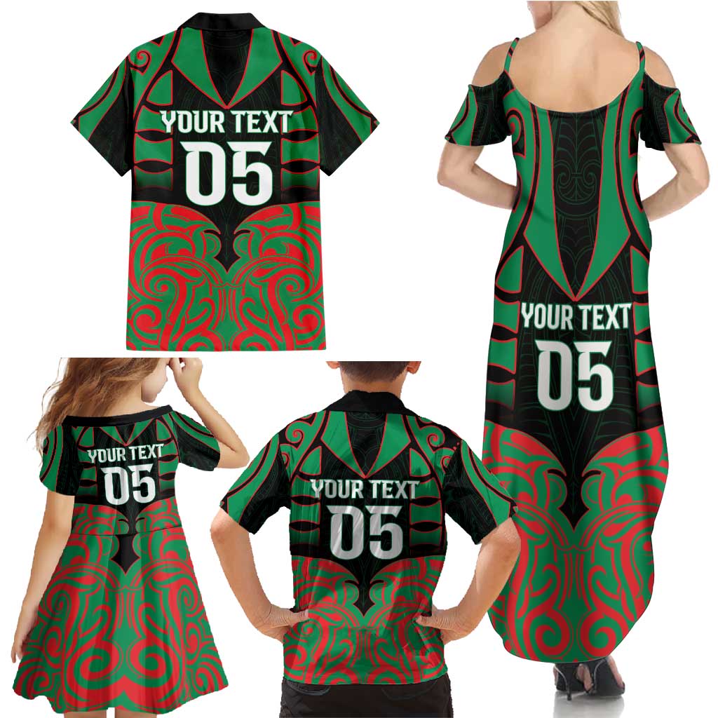 Custom Aotearoa Ngati Hine Family Matching Summer Maxi Dress and Hawaiian Shirt Maori Pattern New Zealand - Polynesian Pride