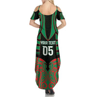 Custom Aotearoa Ngati Hine Family Matching Summer Maxi Dress and Hawaiian Shirt Maori Pattern New Zealand - Polynesian Pride