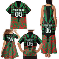 Custom Aotearoa Ngati Hine Family Matching Tank Maxi Dress and Hawaiian Shirt Maori Pattern New Zealand - Polynesian Pride