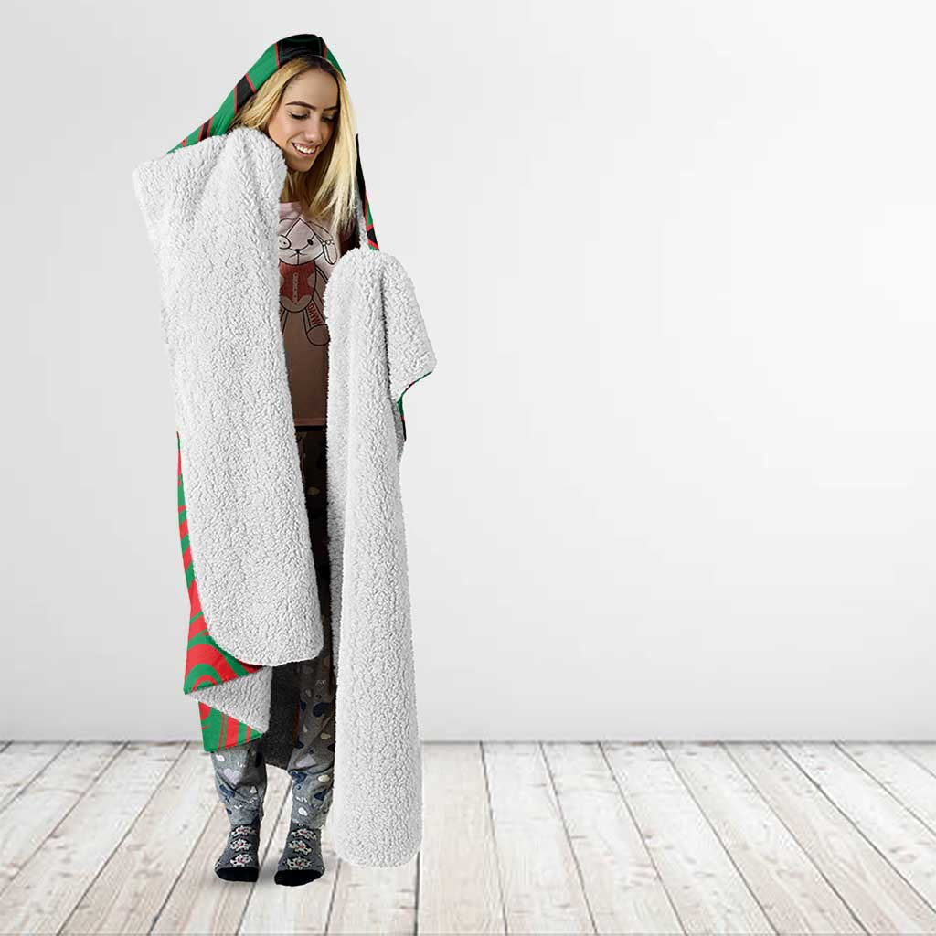 Aotearoa Ngati Hine Hooded Blanket Maori Pattern New Zealand - Polynesian Pride