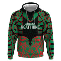 Custom Aotearoa Ngati Hine Hoodie Maori Pattern New Zealand - Polynesian Pride