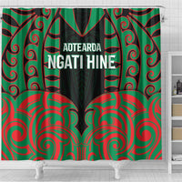 Aotearoa Ngati Hine Shower Curtain Maori Pattern New Zealand - Polynesian Pride