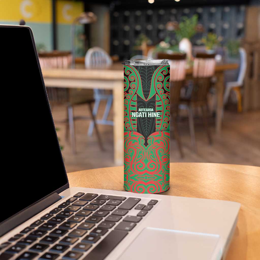 Custom Aotearoa Ngati Hine Skinny Tumbler Maori Pattern New Zealand - Polynesian Pride