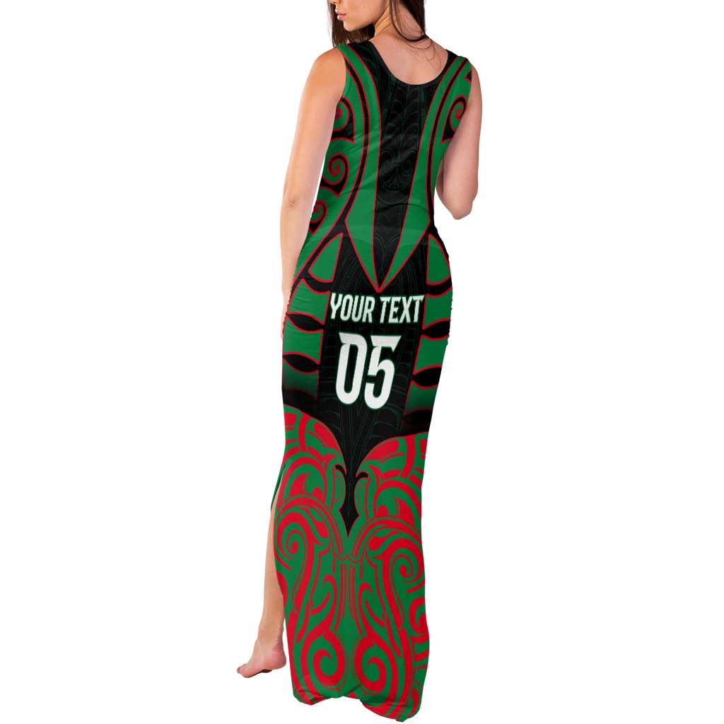 Custom Aotearoa Ngati Hine Tank Maxi Dress Maori Pattern New Zealand - Polynesian Pride