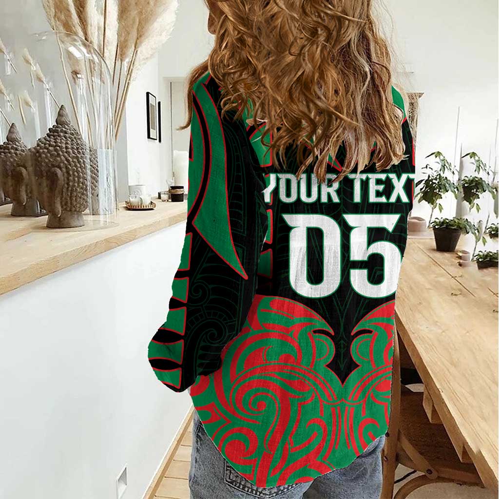 Custom Aotearoa Ngati Hine Women Casual Shirt Maori Pattern New Zealand DT05 - Polynesian Pride