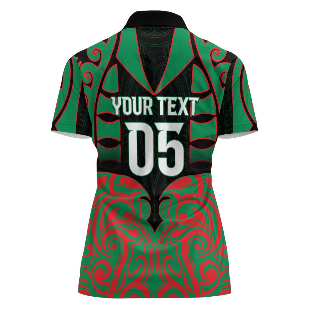 Custom Aotearoa Ngati Hine Women Polo Shirt Maori Pattern New Zealand - Polynesian Pride