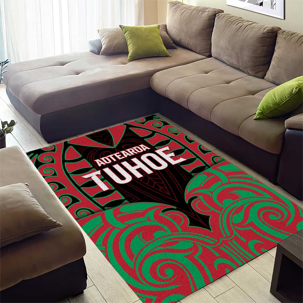 Aotearoa Tuhoe Area Rug Maori Pattern New Zealand DT05 - Polynesian Pride