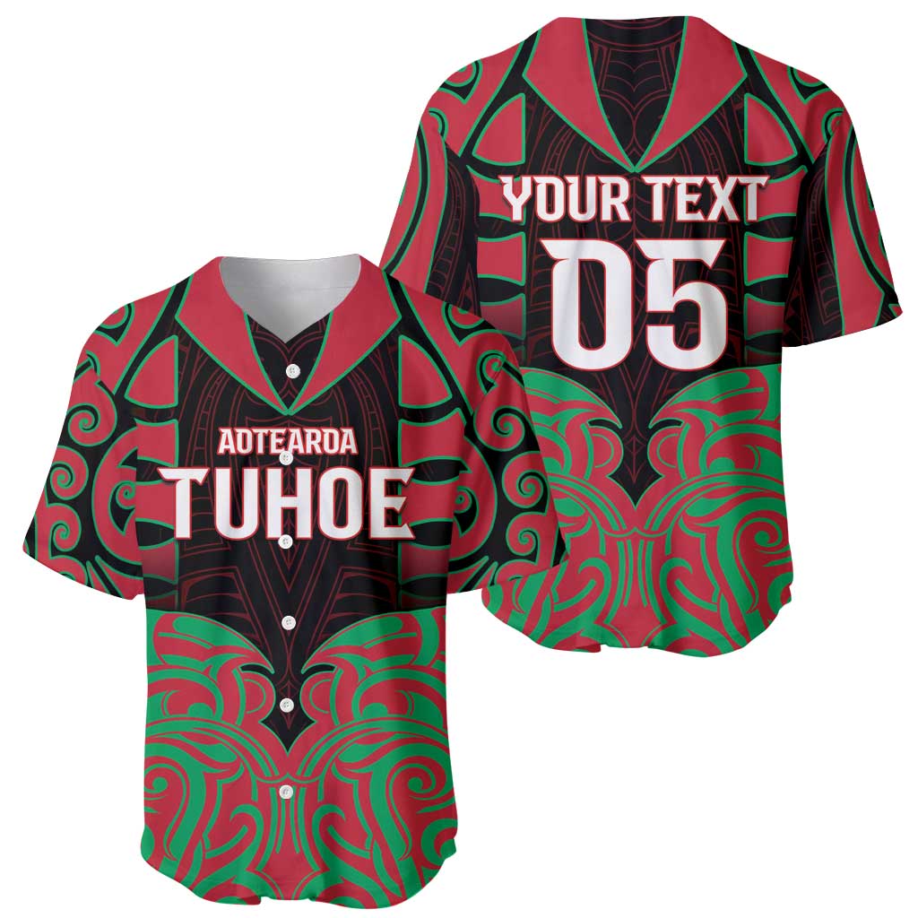 Custom Aotearoa Tuhoe Baseball Jersey Maori Pattern New Zealand - Polynesian Pride