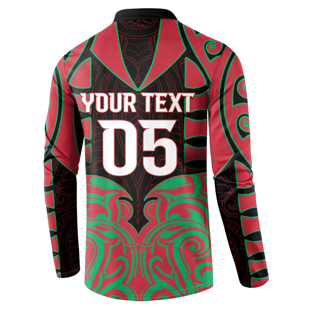 Custom Aotearoa Tuhoe Button Sweatshirt Maori Pattern New Zealand - Polynesian Pride