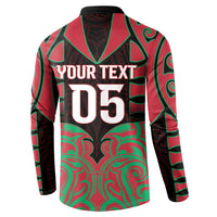 Custom Aotearoa Tuhoe Button Sweatshirt Maori Pattern New Zealand - Polynesian Pride