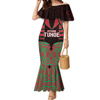 Custom Aotearoa Tuhoe Family Matching Mermaid Dress and Hawaiian Shirt Maori Pattern New Zealand - Polynesian Pride