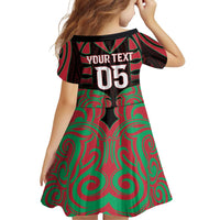 Custom Aotearoa Tuhoe Family Matching Off Shoulder Short Dress and Hawaiian Shirt Maori Pattern New Zealand - Polynesian Pride