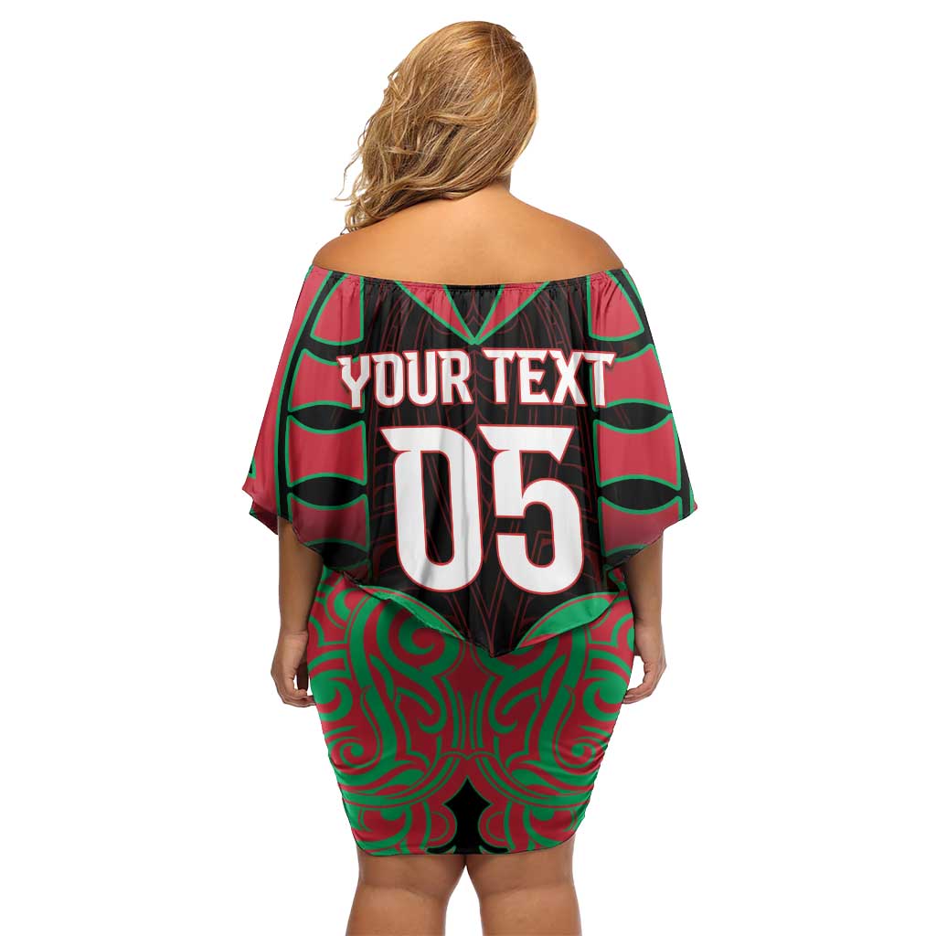 Custom Aotearoa Tuhoe Family Matching Off Shoulder Short Dress and Hawaiian Shirt Maori Pattern New Zealand - Polynesian Pride