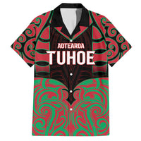Custom Aotearoa Tuhoe Family Matching Tank Maxi Dress and Hawaiian Shirt Maori Pattern New Zealand - Polynesian Pride