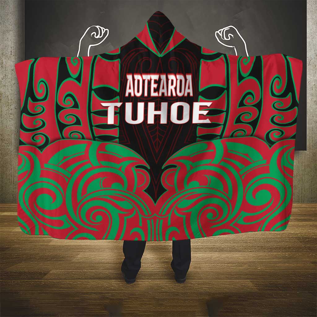 Aotearoa Tuhoe Hooded Blanket Maori Pattern New Zealand DT05 - Polynesian Pride