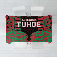 Aotearoa Tuhoe Tablecloth Maori Pattern New Zealand DT05 Red - Polynesian Pride