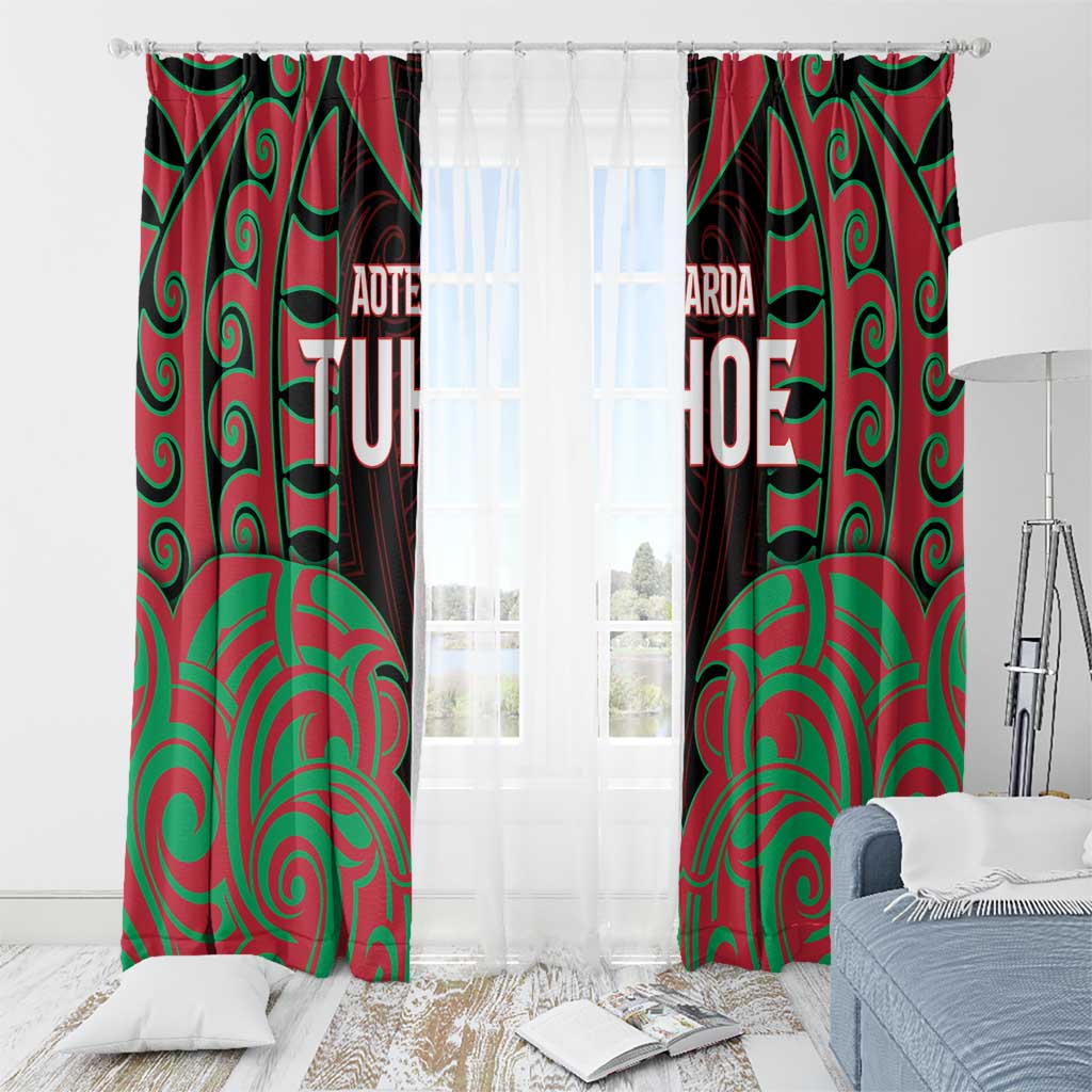 Aotearoa Tuhoe Window Curtain Maori Pattern New Zealand DT05 - Polynesian Pride