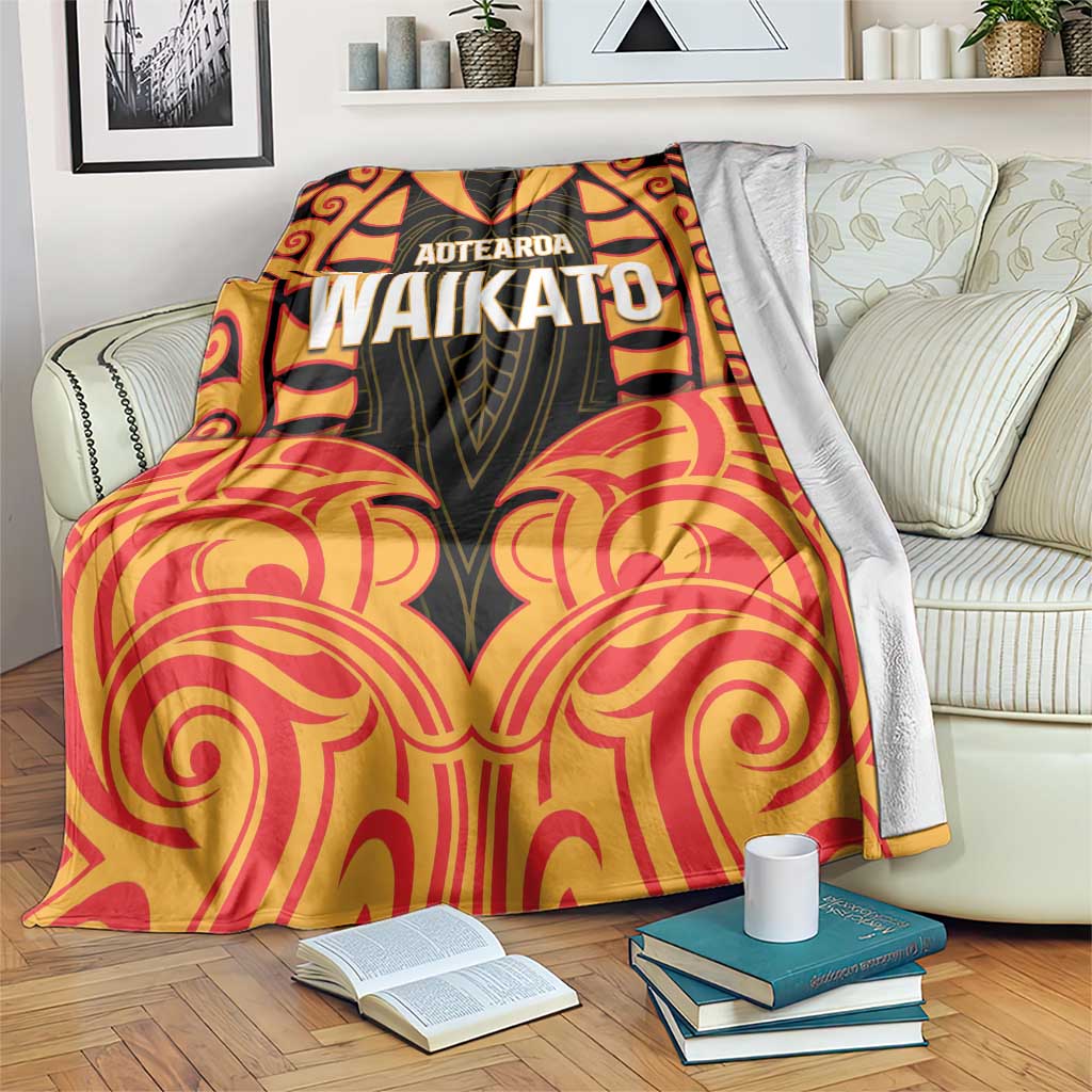 Aotearoa Waikato Blanket Maori Pattern New Zealand DT05 Orange - Polynesian Pride