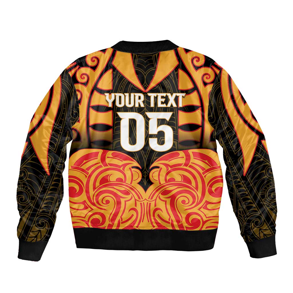 Custom Aotearoa Waikato Bomber Jacket Maori Pattern New Zealand - Polynesian Pride