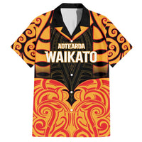 Custom Aotearoa Waikato Family Matching Off Shoulder Maxi Dress and Hawaiian Shirt Maori Pattern New Zealand - Polynesian Pride