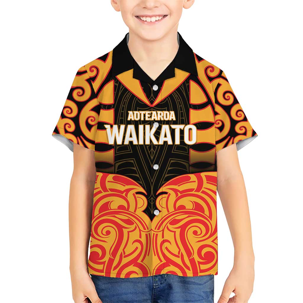 Custom Aotearoa Waikato Family Matching Short Sleeve Bodycon Dress and Hawaiian Shirt Maori Pattern New Zealand - Polynesian Pride
