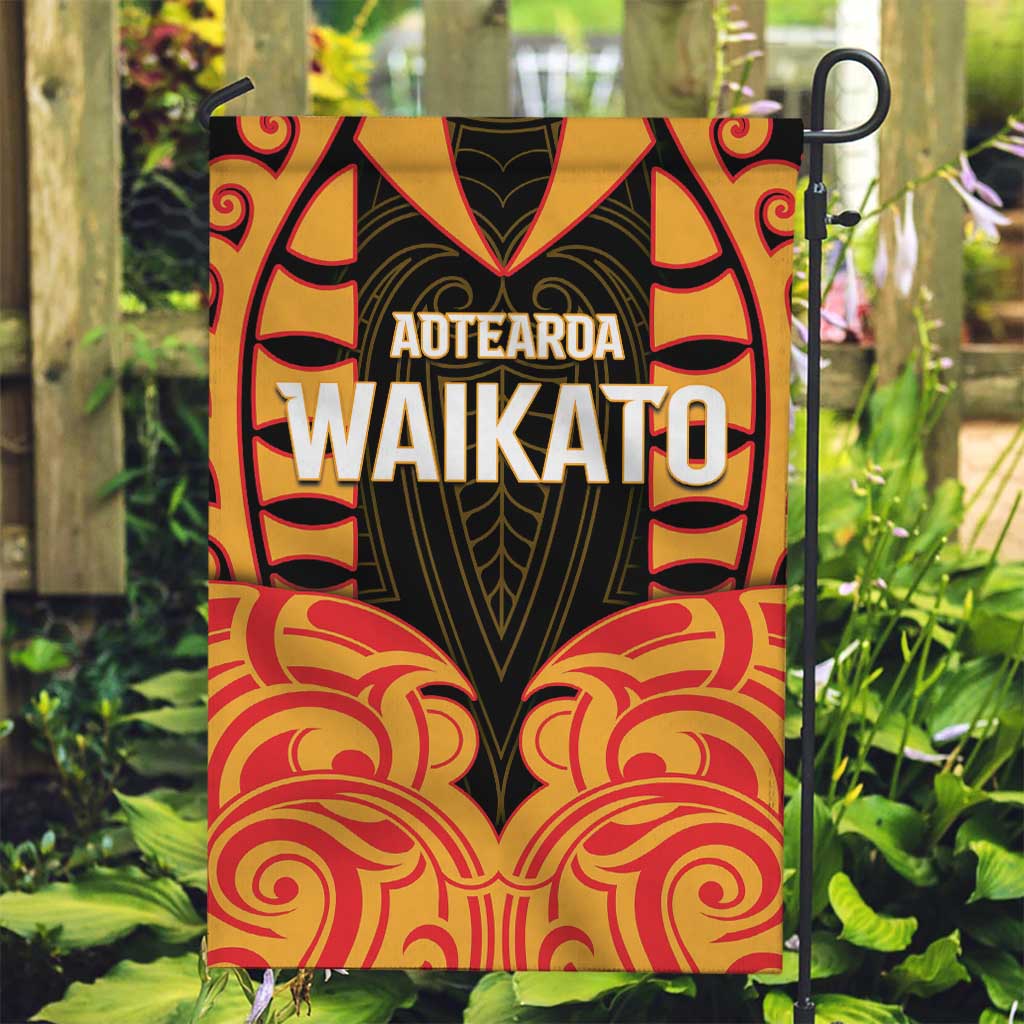 Aotearoa Waikato Garden Flag Maori Pattern New Zealand - Polynesian Pride
