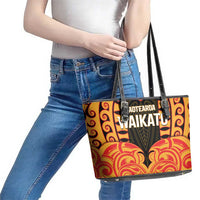 Aotearoa Waikato Leather Tote Bag Maori Pattern New Zealand DT05 - Polynesian Pride