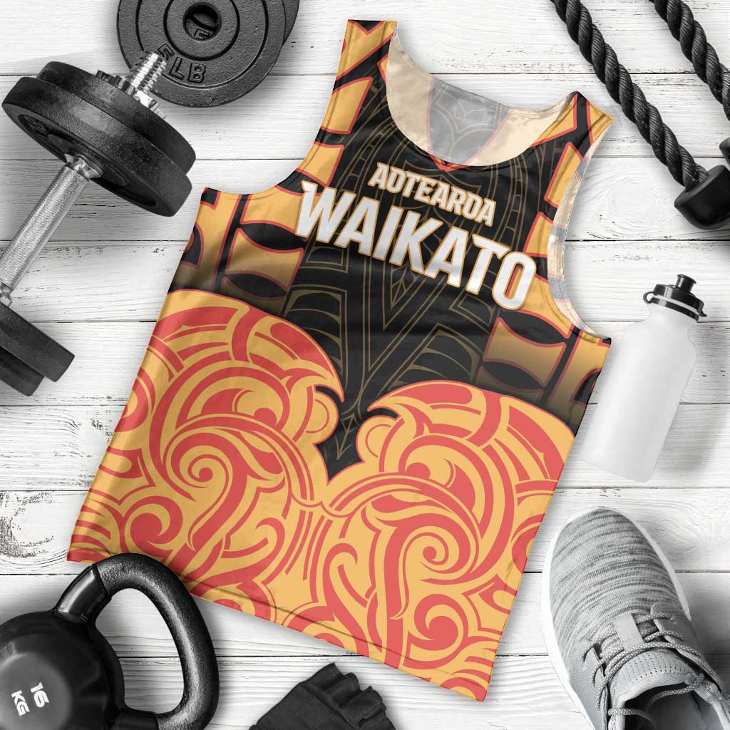 Custom Aotearoa Waikato Men Tank Top Maori Pattern New Zealand - Polynesian Pride