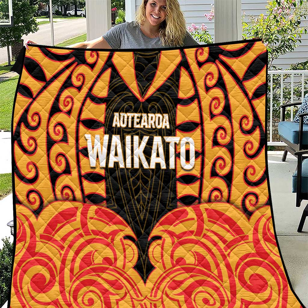 Aotearoa Waikato Quilt Maori Pattern New Zealand DT05 Orange - Polynesian Pride