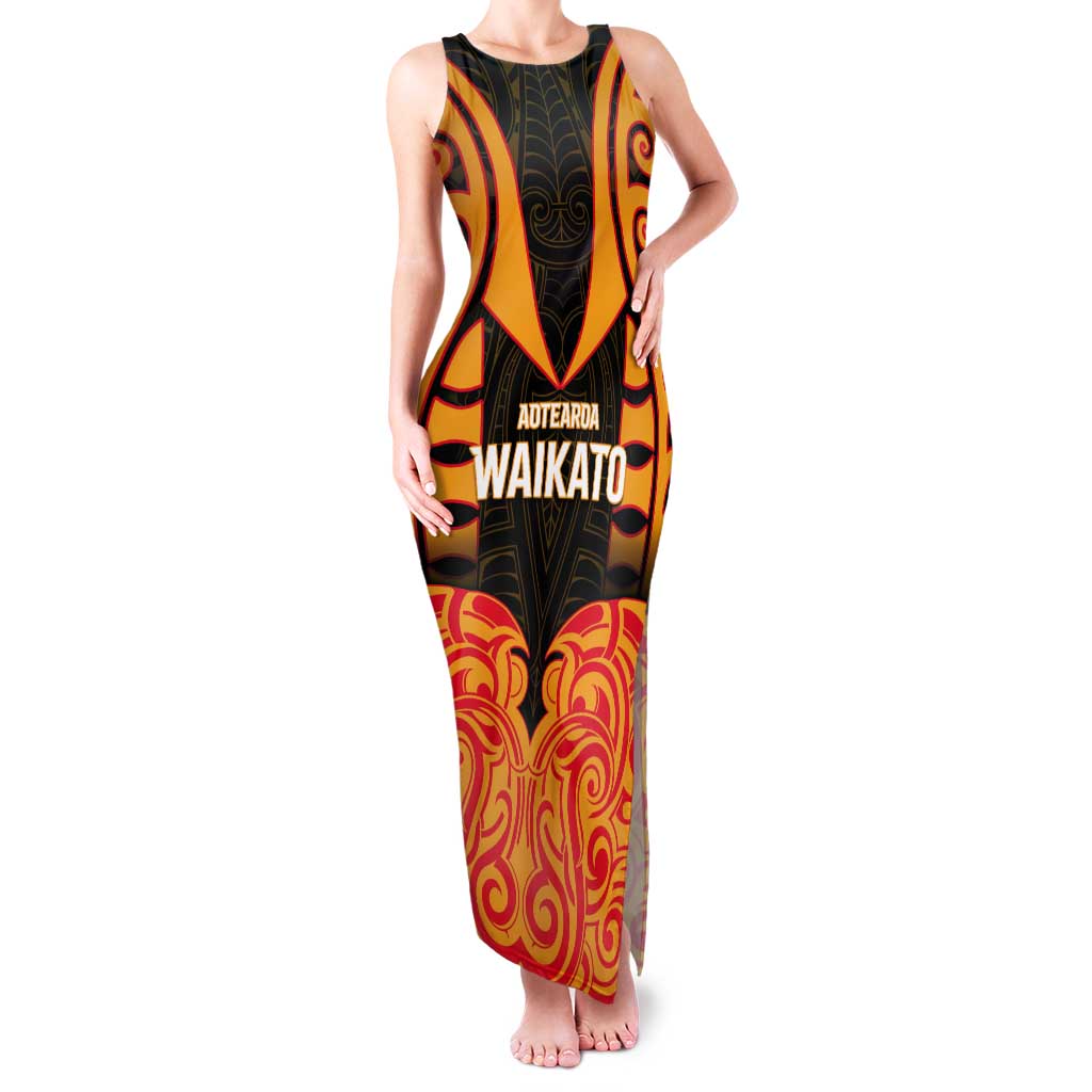 Custom Aotearoa Waikato Tank Maxi Dress Maori Pattern New Zealand - Polynesian Pride