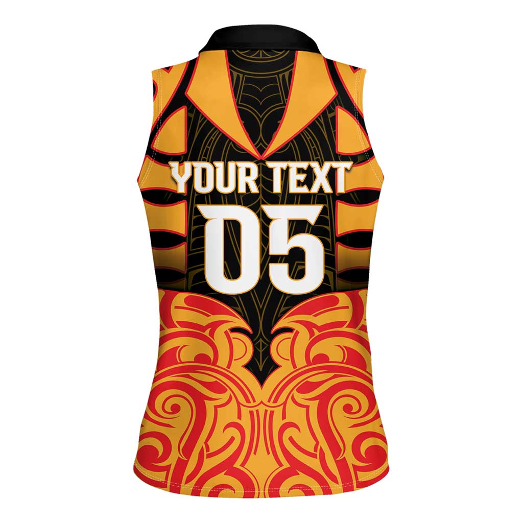 Custom Aotearoa Waikato Women Sleeveless Polo Shirt Maori Pattern New Zealand - Polynesian Pride