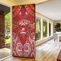 Tonga King's Birthday Door Cover Gold Royal Crown Tribal Patterns