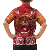 Tonga King's Birthday Hawaiian Shirt Gold Royal Crown Tribal Patterns