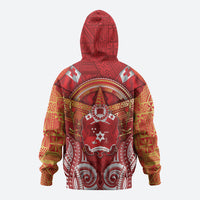 Tonga King's Birthday Hoodie Gold Royal Crown Tribal Patterns