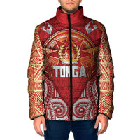 Tonga King's Birthday Padded Jacket Gold Royal Crown Tribal Patterns