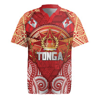 Tonga King's Birthday Rugby Jersey Gold Royal Crown Tribal Patterns