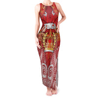 Tonga King's Birthday Tank Maxi Dress Gold Royal Crown Tribal Patterns